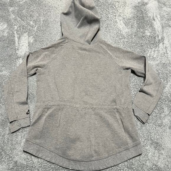 Nike Tech Fleece Hoodie Womens Medium Gray Asymetrical Full Zip Jacket 684928 ** - Picture 3 of 9